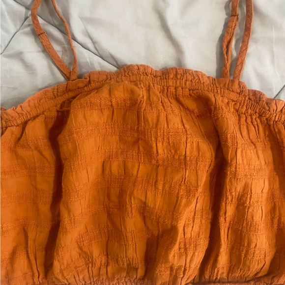 Aerie Vibrant Orange Textured Tank Top - Picture 2 of 7